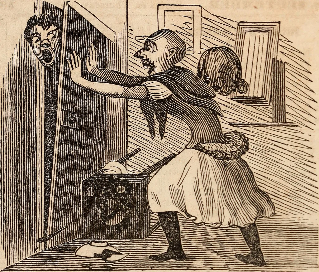 An illustration from Elton's comic all-my-nack 1842, 1841, leaf 26