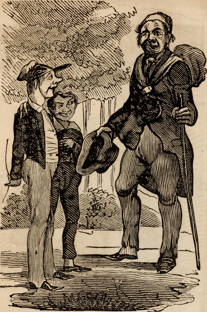 An illustration from Elton's comic all-my-nack 1842, 1841, leaf 27