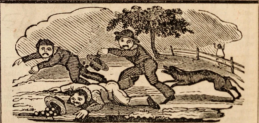 An illustration from Elton's comic all-my-nack 1842, 1841, leaf 30