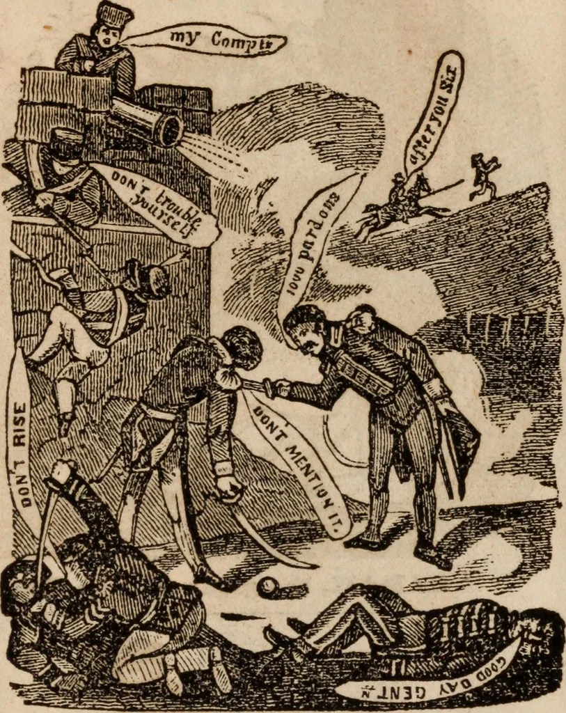 An illustration from Elton's comic all-my-nack 1842, 1841, leaf 5