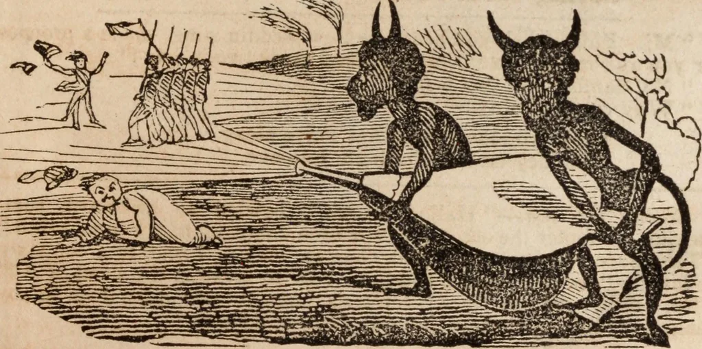 An illustration from Elton's comic all-my-nack 1842, 1841, leaf 9