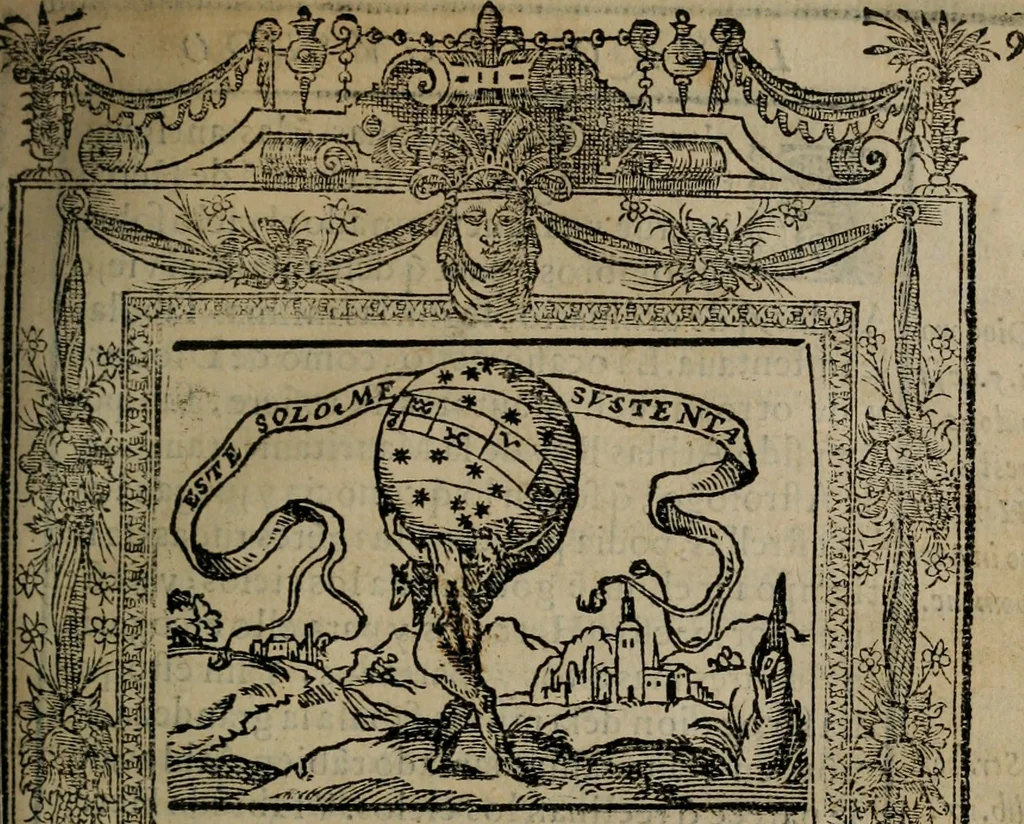 An illustration from Emblemas morales de don Ivan de Horozco y Couarruuias : dedicadas a la buena memoria del presidente Don Diego de Couarruuias y Leya su tio, 1589, leaf 230