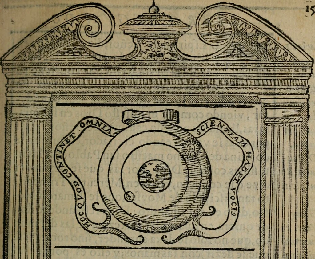 An illustration from Emblemas morales de don Ivan de Horozco y Couarruuias : dedicadas a la buena memoria del presidente Don Diego de Couarruuias y Leya su tio, 1589, leaf 242