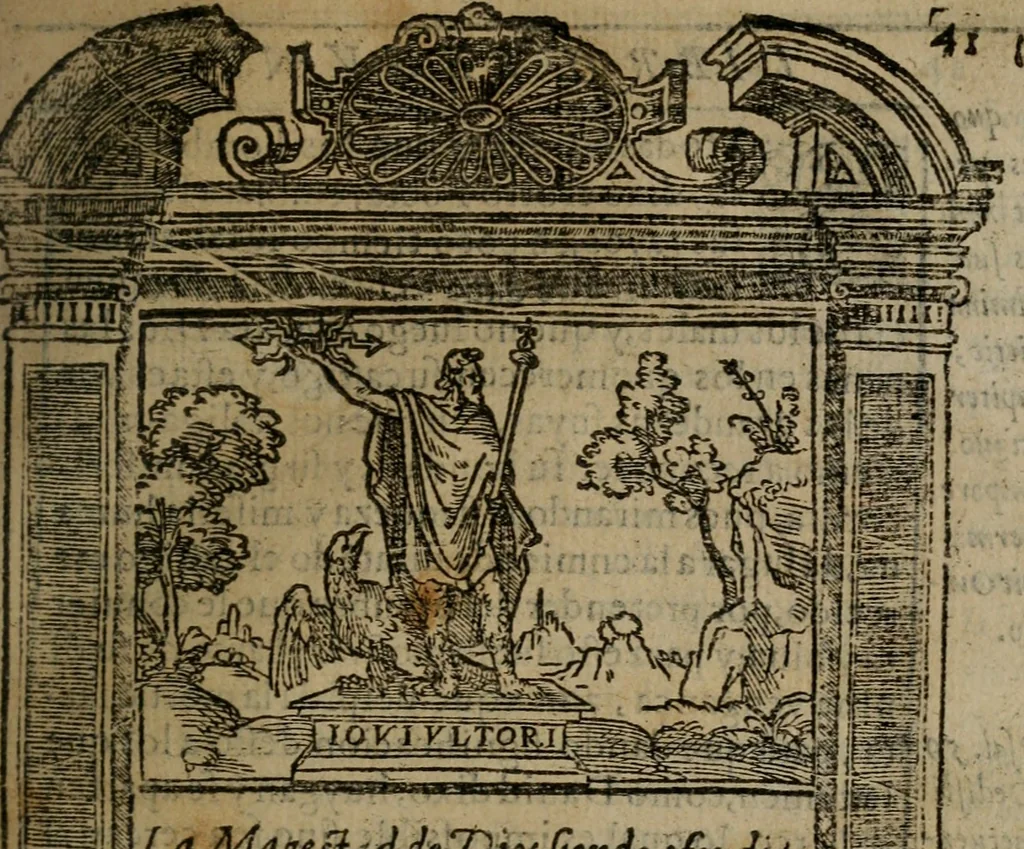 An illustration from Emblemas morales de don Ivan de Horozco y Couarruuias : dedicadas a la buena memoria del presidente Don Diego de Couarruuias y Leya su tio, 1589, leaf 292