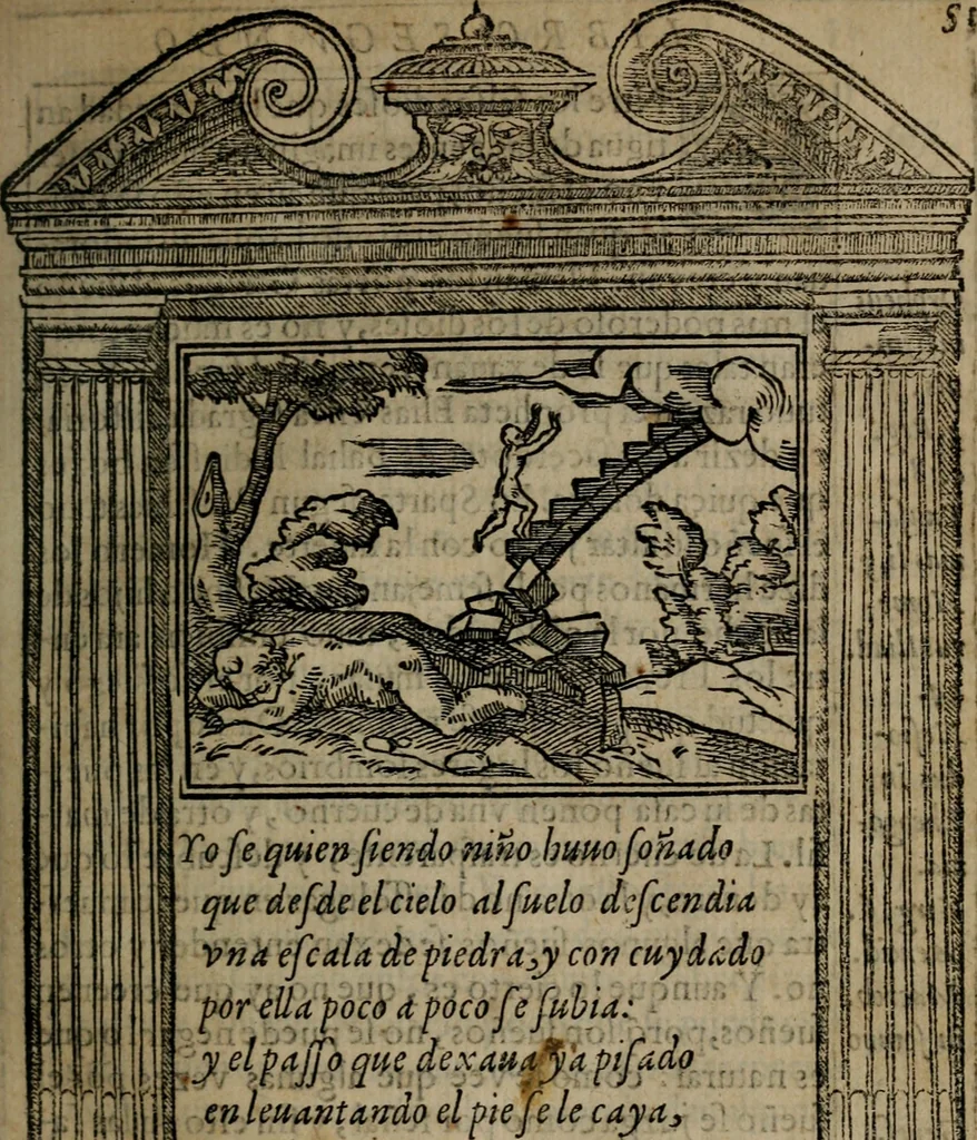 An illustration from Emblemas morales de don Ivan de Horozco y Couarruuias : dedicadas a la buena memoria del presidente Don Diego de Couarruuias y Leya su tio, 1589, leaf 306