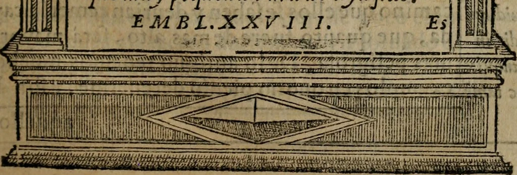 An illustration from Emblemas morales de don Ivan de Horozco y Couarruuias : dedicadas a la buena memoria del presidente Don Diego de Couarruuias y Leya su tio, 1589, leaf 314