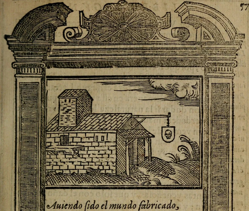An illustration from Emblemas morales de don Ivan de Horozco y Couarruuias : dedicadas a la buena memoria del presidente Don Diego de Couarruuias y Leya su tio, 1589, leaf 318
