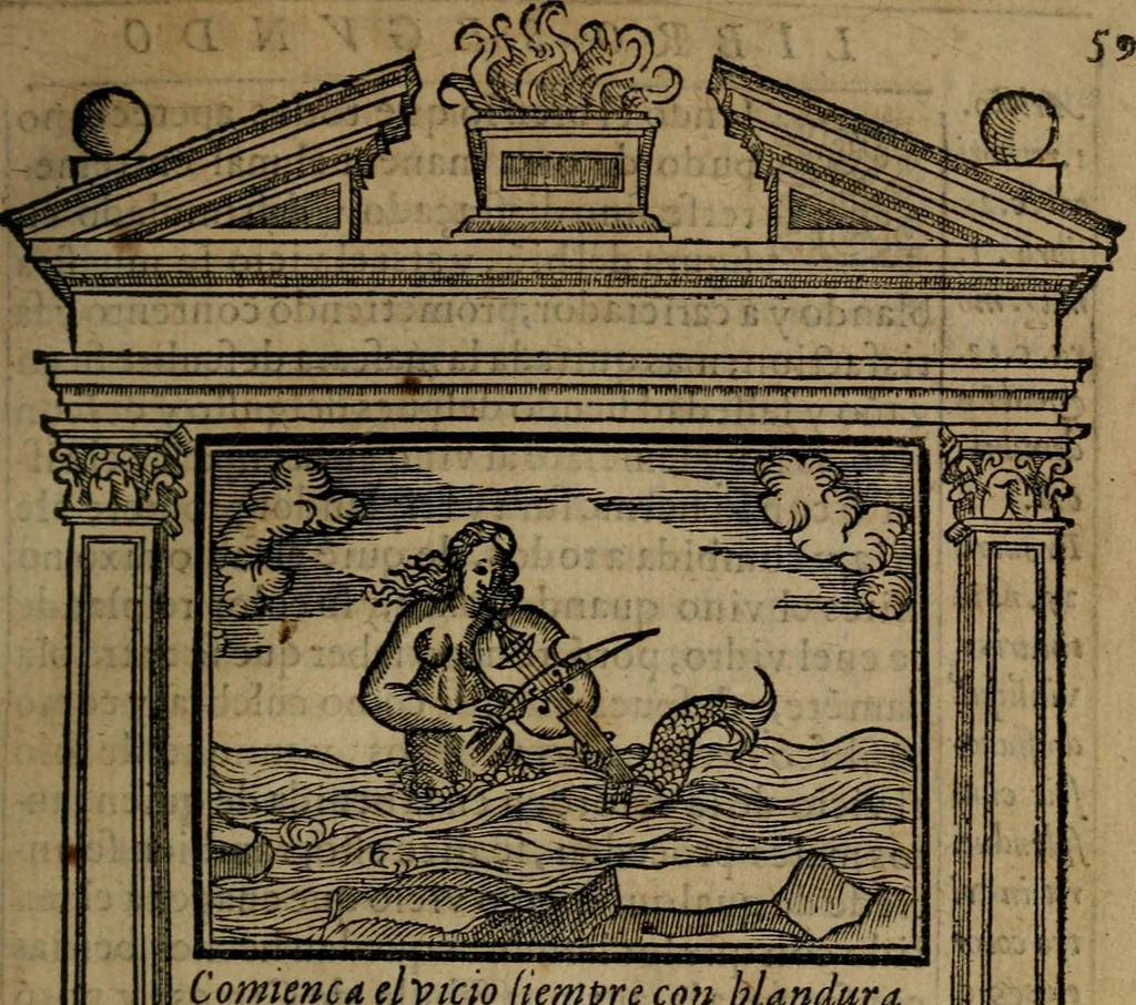 An illustration from Emblemas morales de don Ivan de Horozco y Couarruuias : dedicadas a la buena memoria del presidente Don Diego de Couarruuias y Leya su tio, 1589, leaf 322
