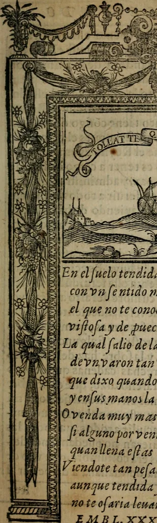 An illustration from Emblemas morales de don Ivan de Horozco y Couarruuias : dedicadas a la buena memoria del presidente Don Diego de Couarruuias y Leya su tio, 1589, leaf 334