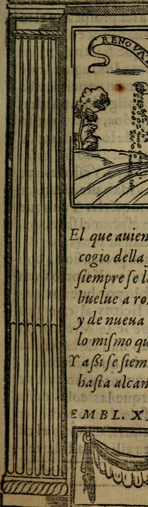 An illustration from Emblemas morales de don Ivan de Horozco y Couarruuias : dedicadas a la buena memoria del presidente Don Diego de Couarruuias y Leya su tio, 1589, leaf 358