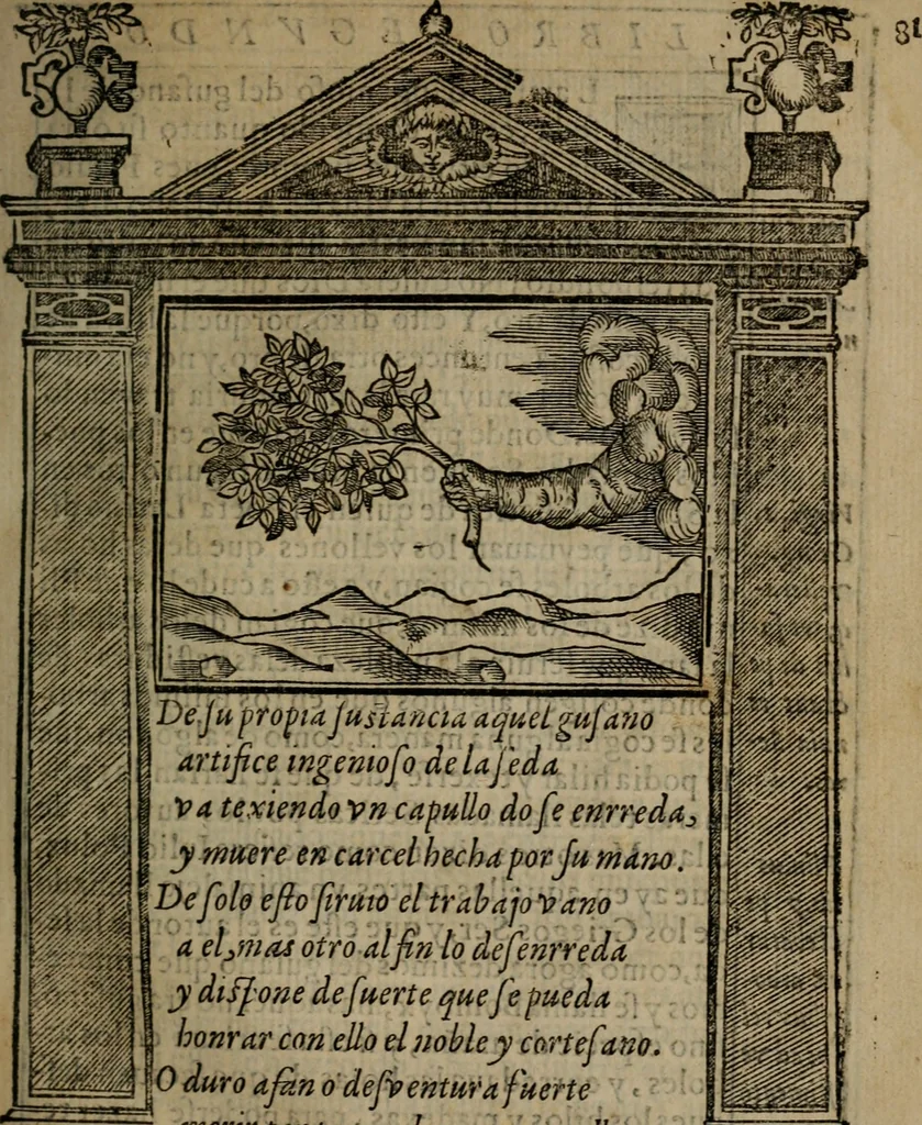 An illustration from Emblemas morales de don Ivan de Horozco y Couarruuias : dedicadas a la buena memoria del presidente Don Diego de Couarruuias y Leya su tio, 1589, leaf 366