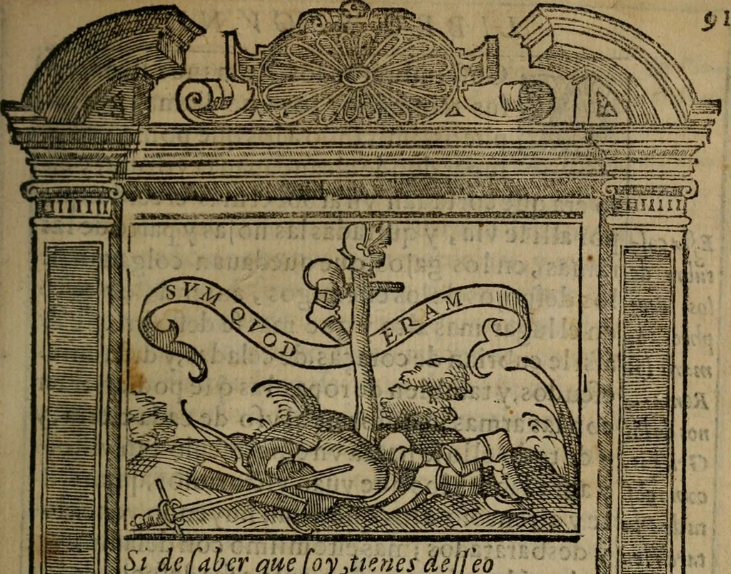 An illustration from Emblemas morales de don Ivan de Horozco y Couarruuias : dedicadas a la buena memoria del presidente Don Diego de Couarruuias y Leya su tio, 1589, leaf 386