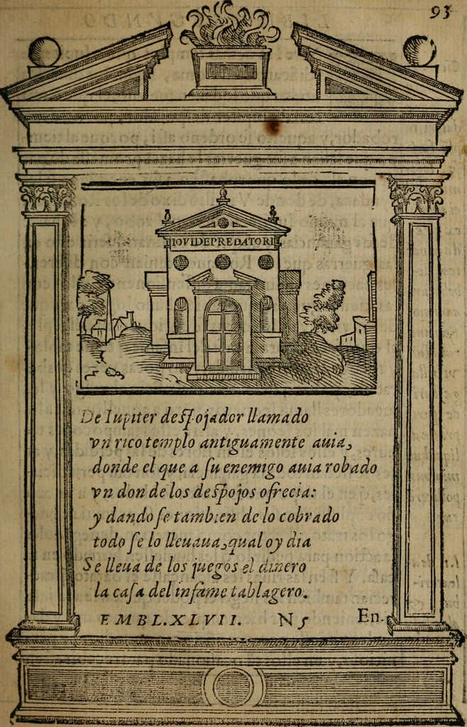 An illustration from Emblemas morales de don Ivan de Horozco y Couarruuias : dedicadas a la buena memoria del presidente Don Diego de Couarruuias y Leya su tio, 1589, leaf 390