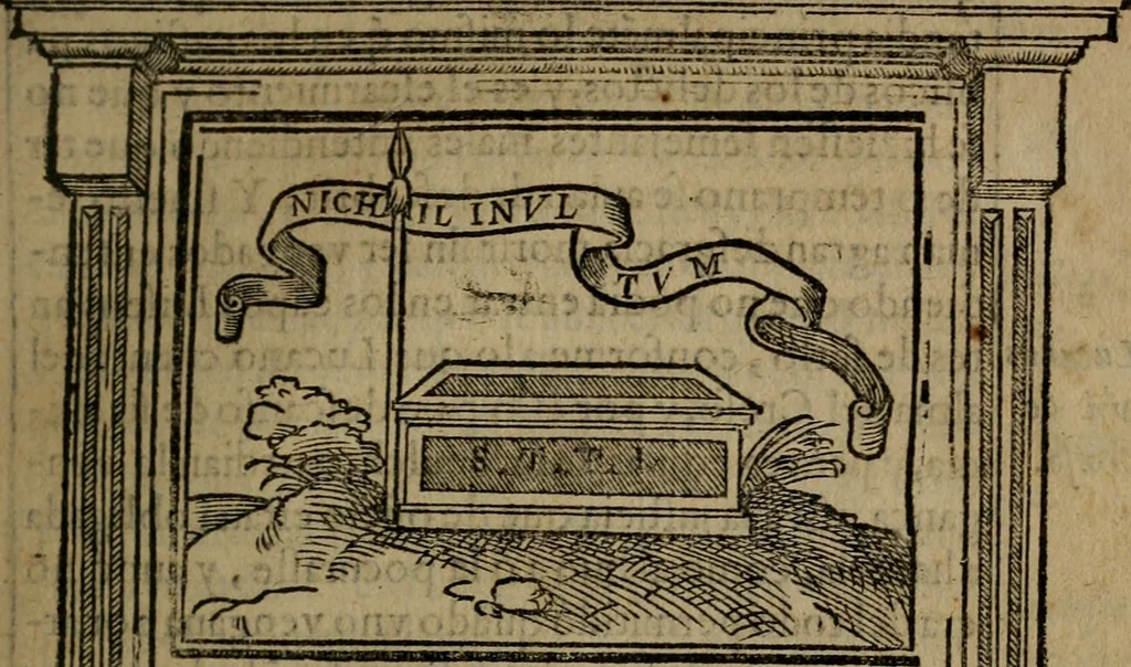 An illustration from Emblemas morales de don Ivan de Horozco y Couarruuias : dedicadas a la buena memoria del presidente Don Diego de Couarruuias y Leya su tio, 1589, leaf 394