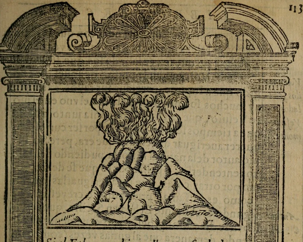 An illustration from Emblemas morales de don Ivan de Horozco y Couarruuias : dedicadas a la buena memoria del presidente Don Diego de Couarruuias y Leya su tio, 1589, leaf 430