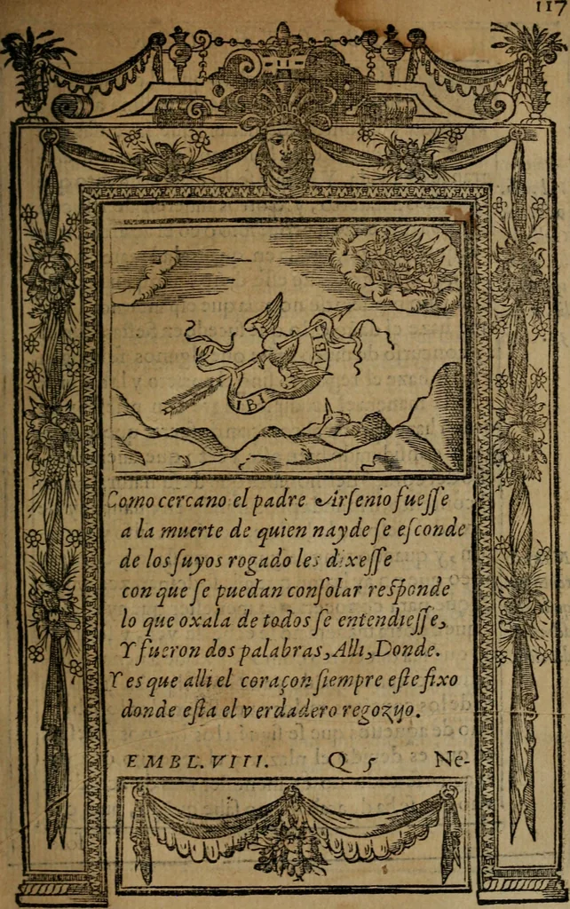 An illustration from Emblemas morales de don Ivan de Horozco y Couarruuias : dedicadas a la buena memoria del presidente Don Diego de Couarruuias y Leya su tio, 1589, leaf 438