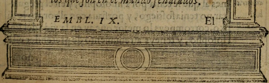 An illustration from Emblemas morales de don Ivan de Horozco y Couarruuias : dedicadas a la buena memoria del presidente Don Diego de Couarruuias y Leya su tio, 1589, leaf 442