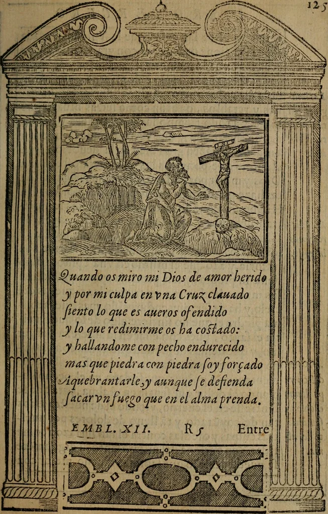 An illustration from Emblemas morales de don Ivan de Horozco y Couarruuias : dedicadas a la buena memoria del presidente Don Diego de Couarruuias y Leya su tio, 1589, leaf 454