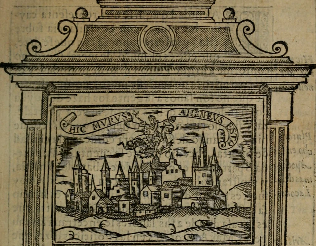 An illustration from Emblemas morales de don Ivan de Horozco y Couarruuias : dedicadas a la buena memoria del presidente Don Diego de Couarruuias y Leya su tio, 1589, leaf 494