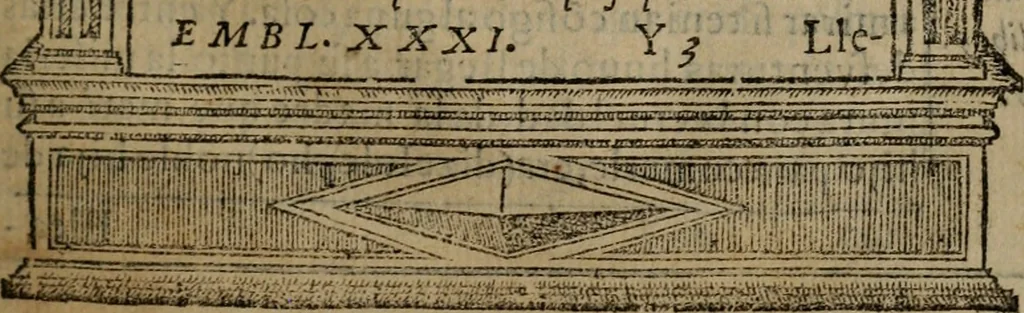 An illustration from Emblemas morales de don Ivan de Horozco y Couarruuias : dedicadas a la buena memoria del presidente Don Diego de Couarruuias y Leya su tio, 1589, leaf 530