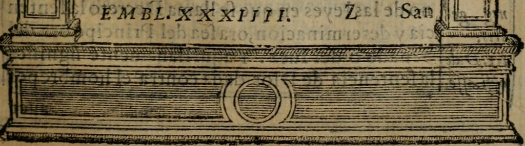 An illustration from Emblemas morales de don Ivan de Horozco y Couarruuias : dedicadas a la buena memoria del presidente Don Diego de Couarruuias y Leya su tio, 1589, leaf 542