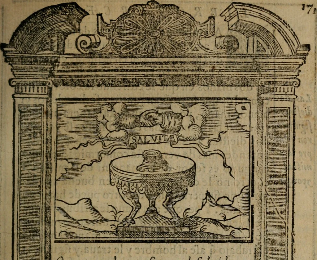 An illustration from Emblemas morales de don Ivan de Horozco y Couarruuias : dedicadas a la buena memoria del presidente Don Diego de Couarruuias y Leya su tio, 1589, leaf 546