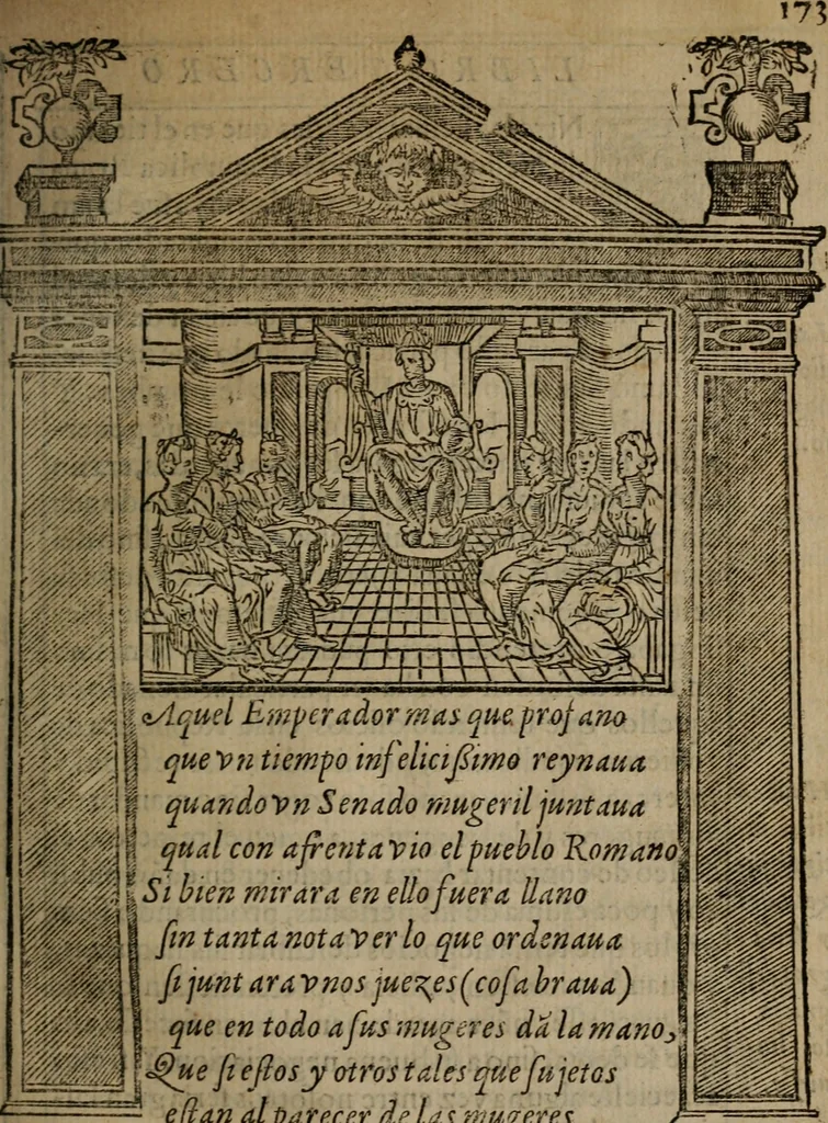 An illustration from Emblemas morales de don Ivan de Horozco y Couarruuias : dedicadas a la buena memoria del presidente Don Diego de Couarruuias y Leya su tio, 1589, leaf 550