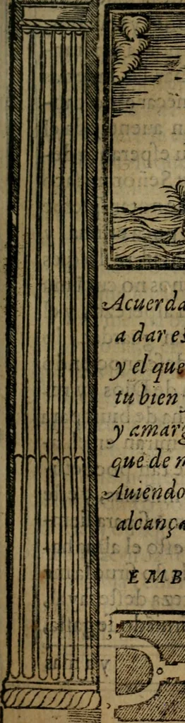 An illustration from Emblemas morales de don Ivan de Horozco y Couarruuias : dedicadas a la buena memoria del presidente Don Diego de Couarruuias y Leya su tio, 1589, leaf 554