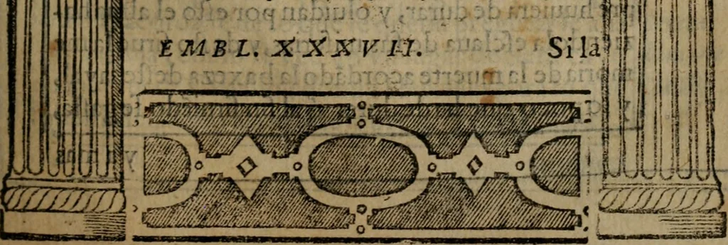 An illustration from Emblemas morales de don Ivan de Horozco y Couarruuias : dedicadas a la buena memoria del presidente Don Diego de Couarruuias y Leya su tio, 1589, leaf 554