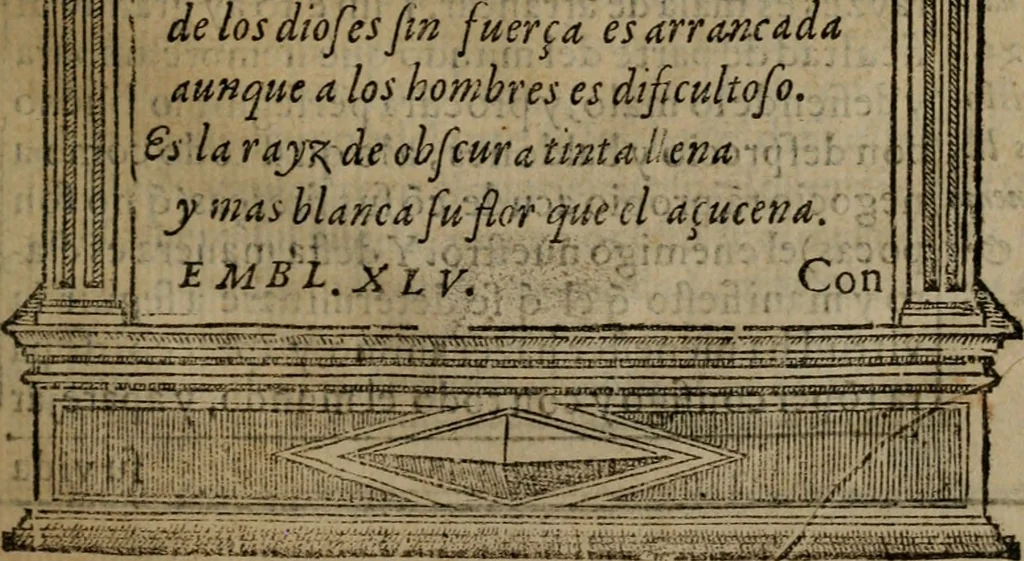An illustration from Emblemas morales de don Ivan de Horozco y Couarruuias : dedicadas a la buena memoria del presidente Don Diego de Couarruuias y Leya su tio, 1589, leaf 586