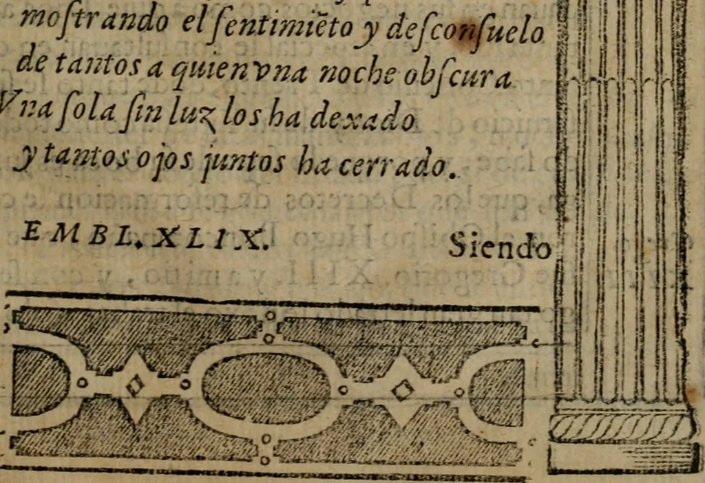 An illustration from Emblemas morales de don Ivan de Horozco y Couarruuias : dedicadas a la buena memoria del presidente Don Diego de Couarruuias y Leya su tio, 1589, leaf 602