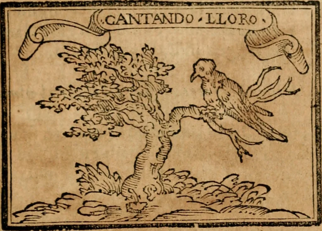An illustration from Emblemas morales de Don Sebastian de Couarrubias Orozco, capellan del rey N.S. Maestrescuela, y canonigo de Cuenca, consultor del santo oficio, 1610, leaf 134
