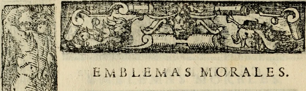 An illustration from Emblemas morales de Don Sebastian de Couarrubias Orozco, capellan del rey N.S. Maestrescuela, y canonigo de Cuenca, consultor del santo oficio, 1610, leaf 155