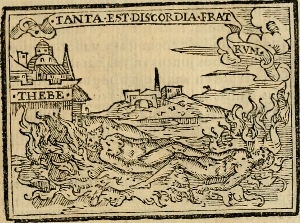 An illustration from Emblemas morales de Don Sebastian de Couarrubias Orozco, capellan del rey N.S. Maestrescuela, y canonigo de Cuenca, consultor del santo oficio, 1610, leaf 172