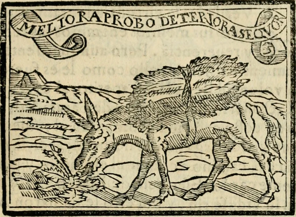 An illustration from Emblemas morales de Don Sebastian de Couarrubias Orozco, capellan del rey N.S. Maestrescuela, y canonigo de Cuenca, consultor del santo oficio, 1610, leaf 196