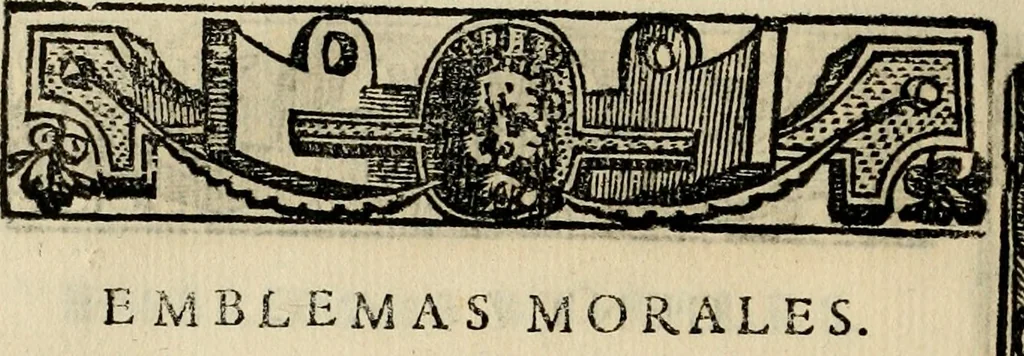 An illustration from Emblemas morales de Don Sebastian de Couarrubias Orozco, capellan del rey N.S. Maestrescuela, y canonigo de Cuenca, consultor del santo oficio, 1610, leaf 197