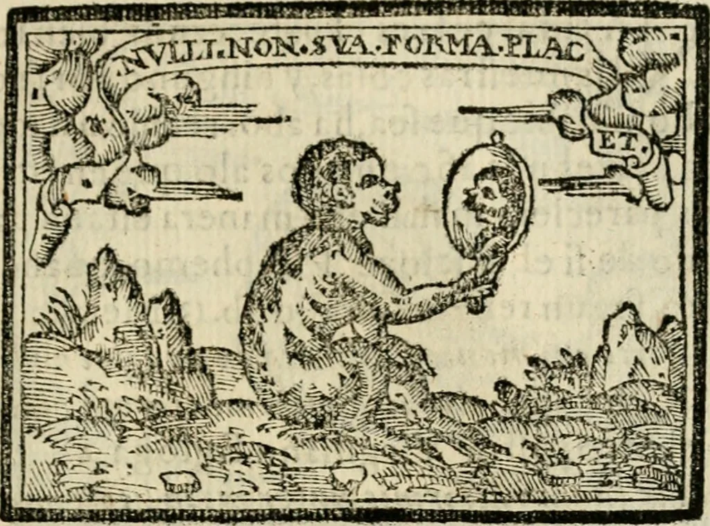 An illustration from Emblemas morales de Don Sebastian de Couarrubias Orozco, capellan del rey N.S. Maestrescuela, y canonigo de Cuenca, consultor del santo oficio, 1610, leaf 202