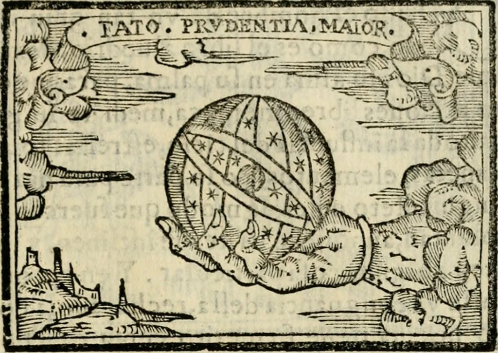 An illustration from Emblemas morales de Don Sebastian de Couarrubias Orozco, capellan del rey N.S. Maestrescuela, y canonigo de Cuenca, consultor del santo oficio, 1610, leaf 204