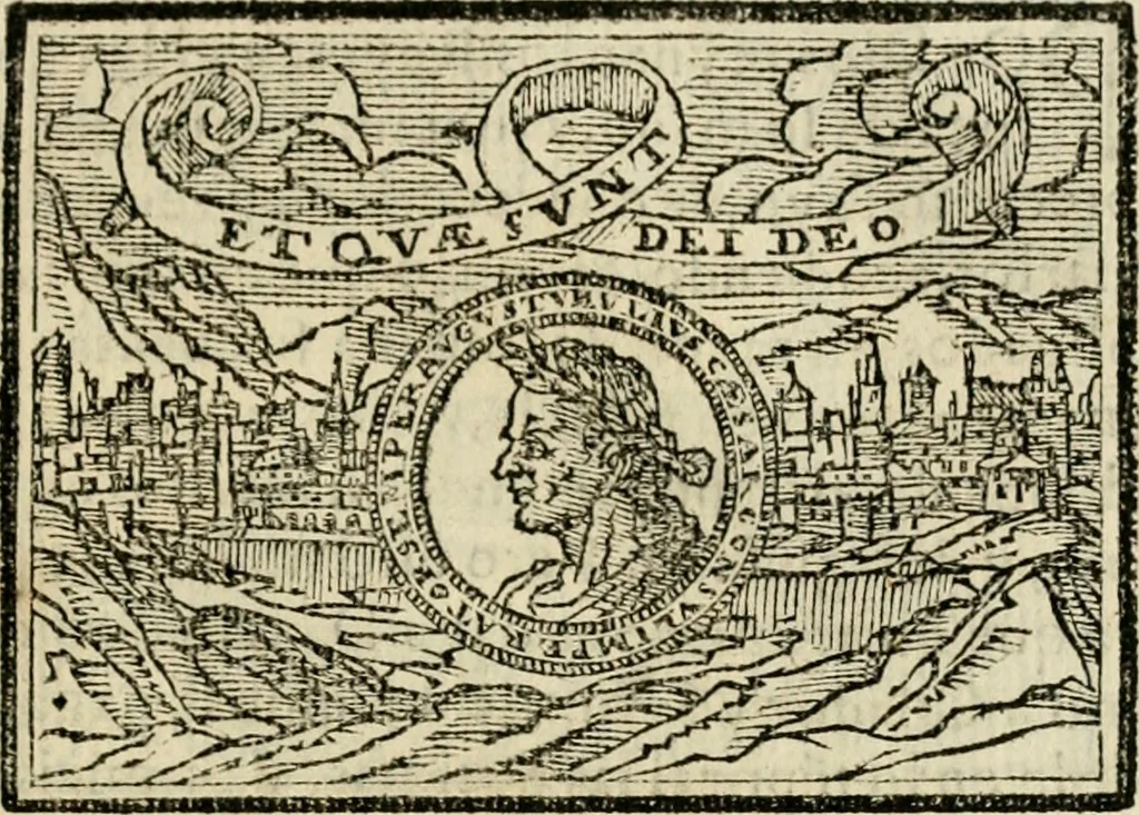 An illustration from Emblemas morales de Don Sebastian de Couarrubias Orozco, capellan del rey N.S. Maestrescuela, y canonigo de Cuenca, consultor del santo oficio, 1610, leaf 222