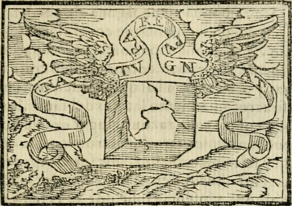 An illustration from Emblemas morales de Don Sebastian de Couarrubias Orozco, capellan del rey N.S. Maestrescuela, y canonigo de Cuenca, consultor del santo oficio, 1610, leaf 238
