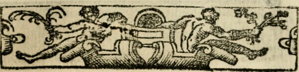 An illustration from Emblemas morales de Don Sebastian de Couarrubias Orozco, capellan del rey N.S. Maestrescuela, y canonigo de Cuenca, consultor del santo oficio, 1610, leaf 246