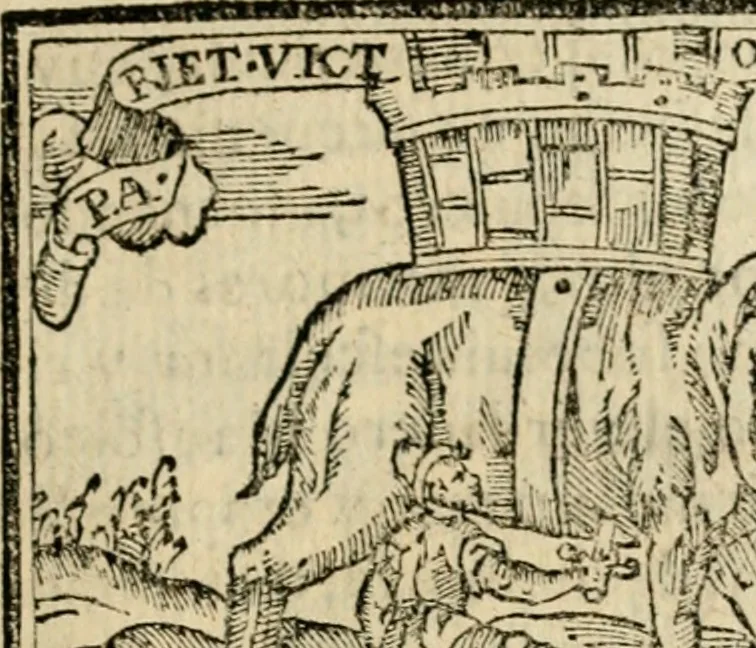 An illustration from Emblemas morales de Don Sebastian de Couarrubias Orozco, capellan del rey N.S. Maestrescuela, y canonigo de Cuenca, consultor del santo oficio, 1610, leaf 258