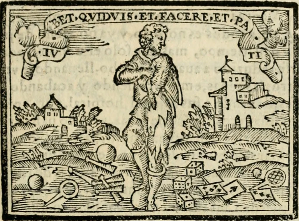 An illustration from Emblemas morales de Don Sebastian de Couarrubias Orozco, capellan del rey N.S. Maestrescuela, y canonigo de Cuenca, consultor del santo oficio, 1610, leaf 264