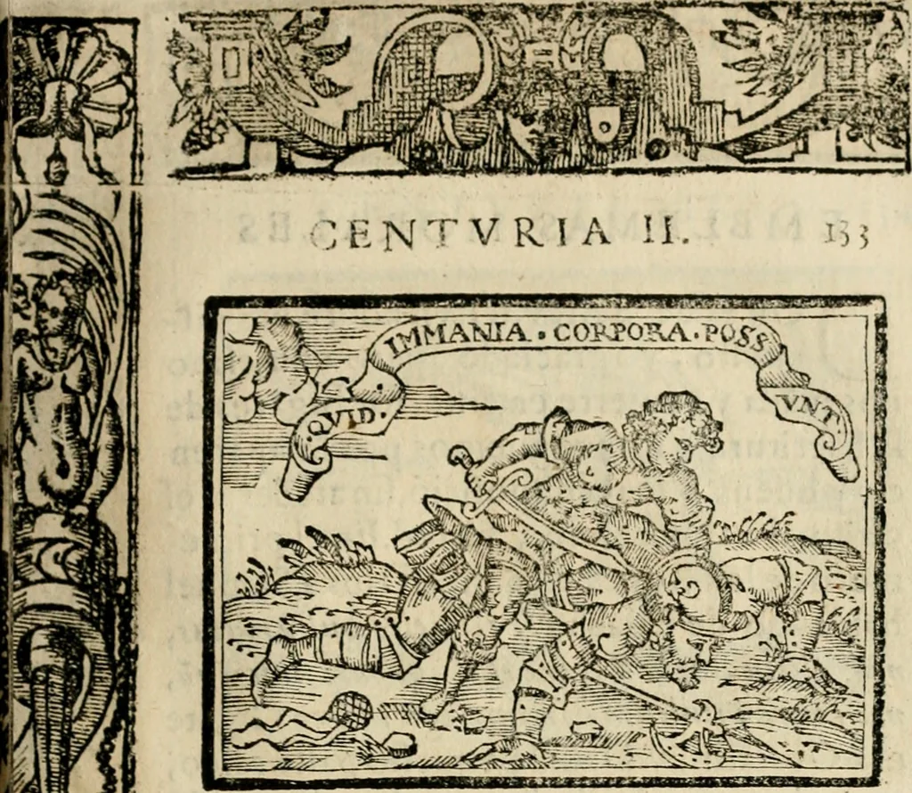 An illustration from Emblemas morales de Don Sebastian de Couarrubias Orozco, capellan del rey N.S. Maestrescuela, y canonigo de Cuenca, consultor del santo oficio, 1610, leaf 276