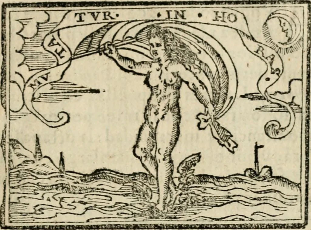 An illustration from Emblemas morales de Don Sebastian de Couarrubias Orozco, capellan del rey N.S. Maestrescuela, y canonigo de Cuenca, consultor del santo oficio, 1610, leaf 278