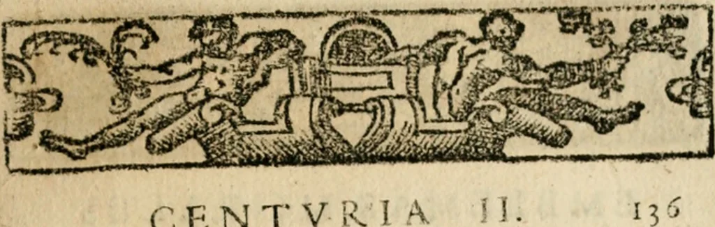 An illustration from Emblemas morales de Don Sebastian de Couarrubias Orozco, capellan del rey N.S. Maestrescuela, y canonigo de Cuenca, consultor del santo oficio, 1610, leaf 282