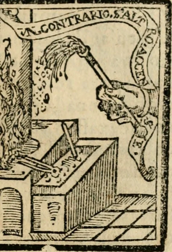 An illustration from Emblemas morales de Don Sebastian de Couarrubias Orozco, capellan del rey N.S. Maestrescuela, y canonigo de Cuenca, consultor del santo oficio, 1610, leaf 284