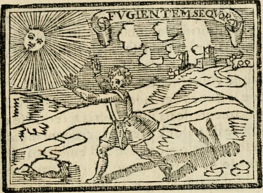 An illustration from Emblemas morales de Don Sebastian de Couarrubias Orozco, capellan del rey N.S. Maestrescuela, y canonigo de Cuenca, consultor del santo oficio, 1610, leaf 290