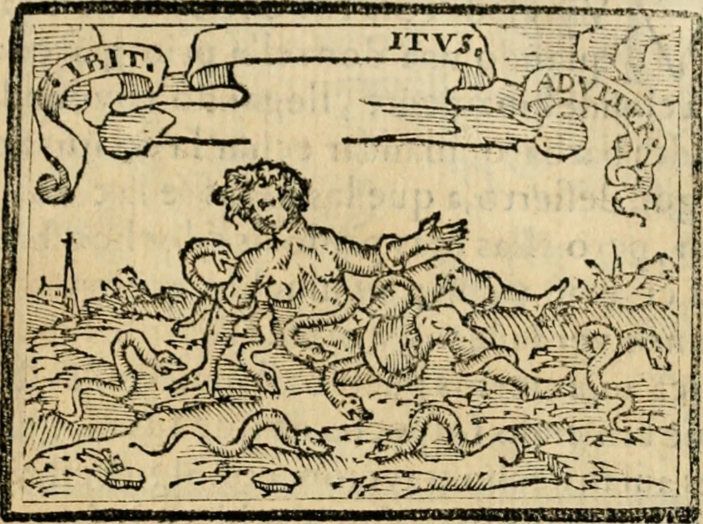 An illustration from Emblemas morales de Don Sebastian de Couarrubias Orozco, capellan del rey N.S. Maestrescuela, y canonigo de Cuenca, consultor del santo oficio, 1610, leaf 314