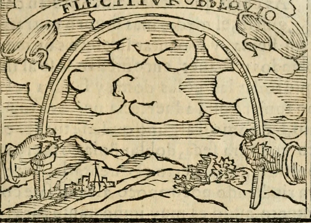 An illustration from Emblemas morales de Don Sebastian de Couarrubias Orozco, capellan del rey N.S. Maestrescuela, y canonigo de Cuenca, consultor del santo oficio, 1610, leaf 324